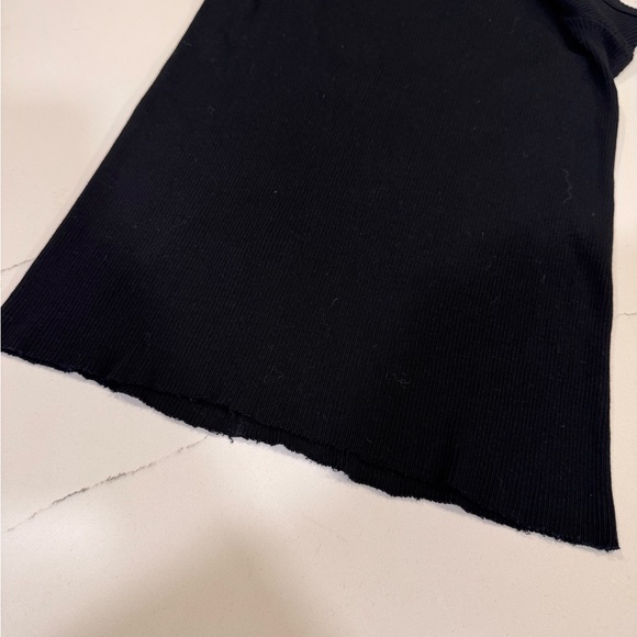 RE/DONE Black Ribbed T-Shirt - Picture 4 of 6